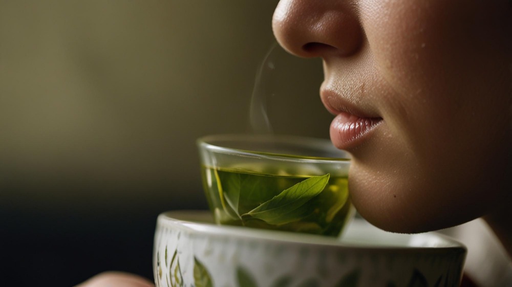 Drinking Green Tea